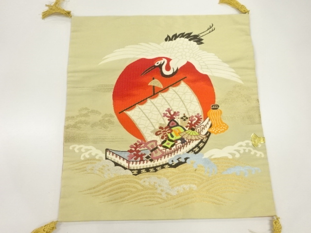 アンティーク　宝船模様織出し帛紗